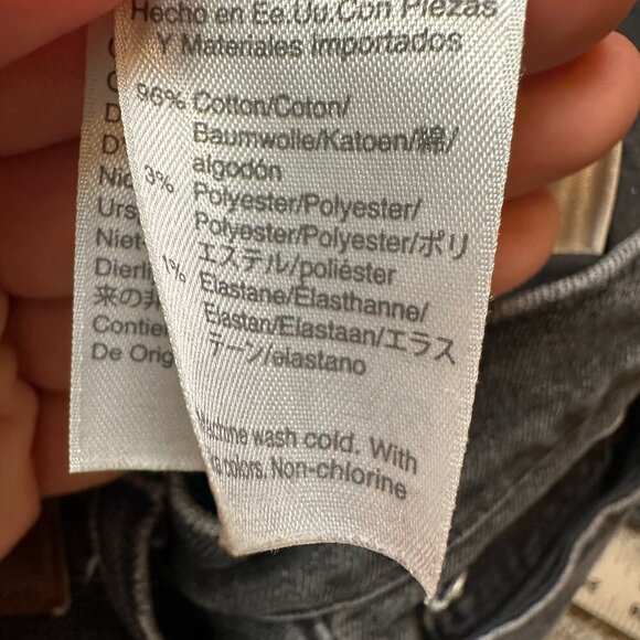 Rivet & Thread Madewell Cali Demi-Boot Jeans Raw Hem in Dark Grey Wash Size 26 - Picture 6 of 8